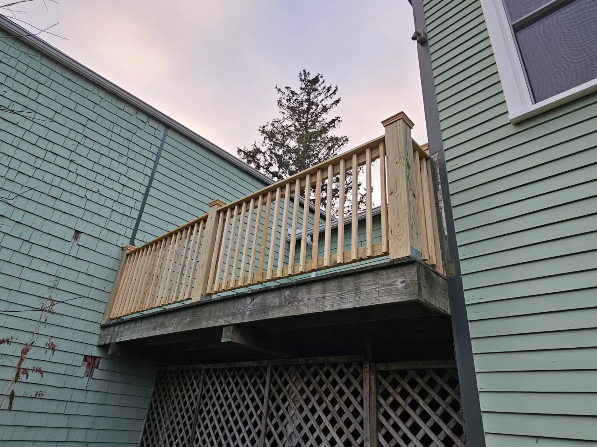 Home exterior repaired from wood rot damage